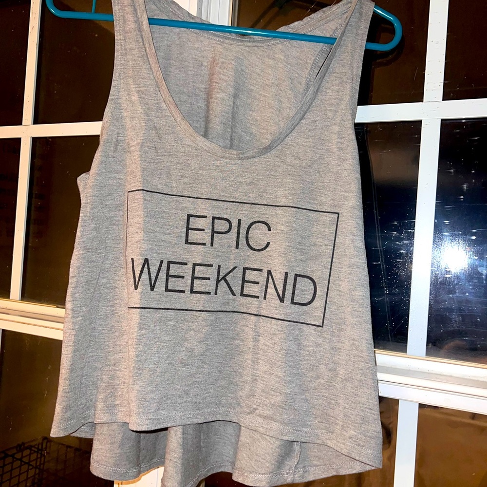 Gray tank top size M